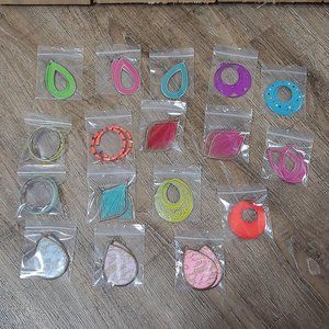 17 pair of colorful  earrings